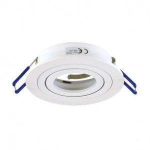 Support plafond Rond Blanc Orientable Ø92 mm 77141