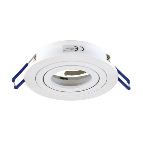 Support plafond Rond Blanc Orientable Ø92 mm 77141